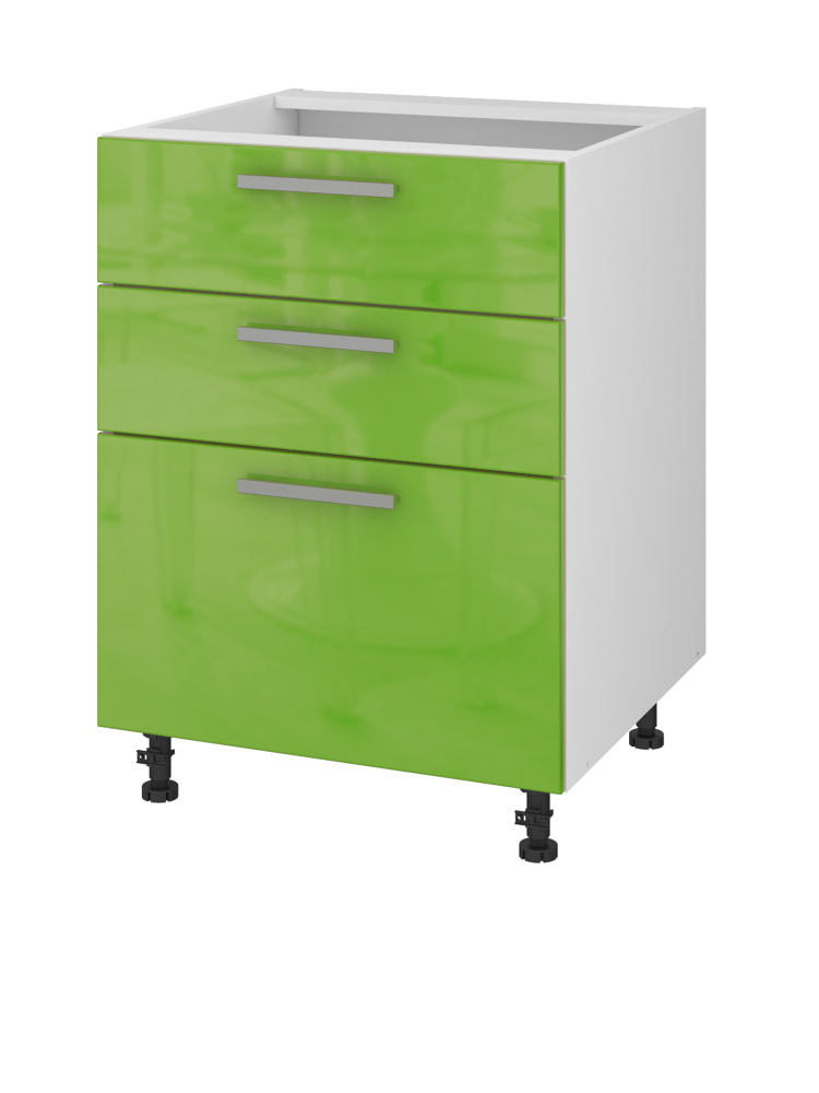 Кухонный модуль напольная тумба Beneli ХЕЛЕНА с 3-мя ящиками 60 см ...