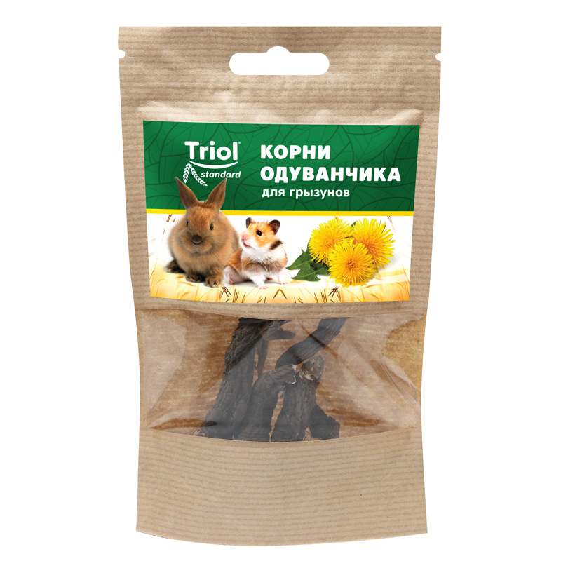 Лакомство корни одуванчика для грызунов Тriol Standard, 10г, 1шт  #1