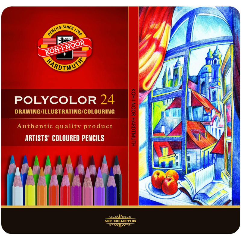 Карандаши цветные художеств. KOH-I-NOOR POLYCOLOR 24 цв/наб 3824024002PL  #1