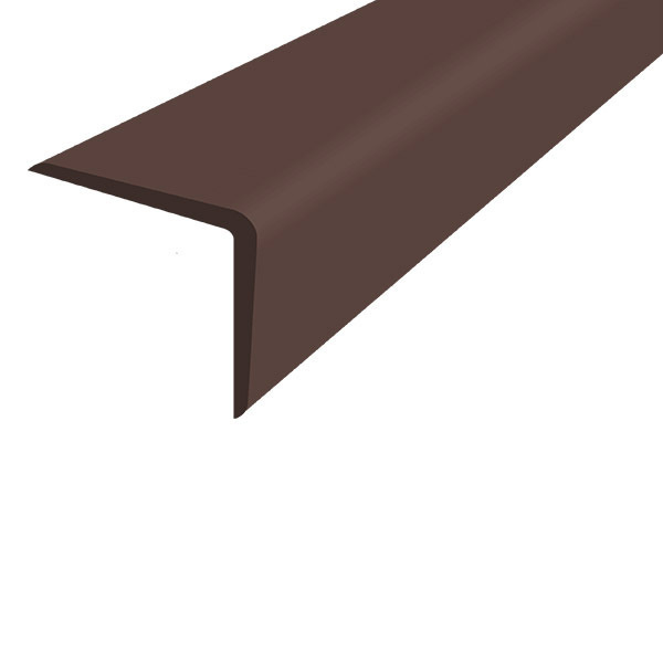 Угол-отбойник 50х50мм самоклеящийся для ступеней, колонн, стен, пандусов 3м, темно-коричневый  #1