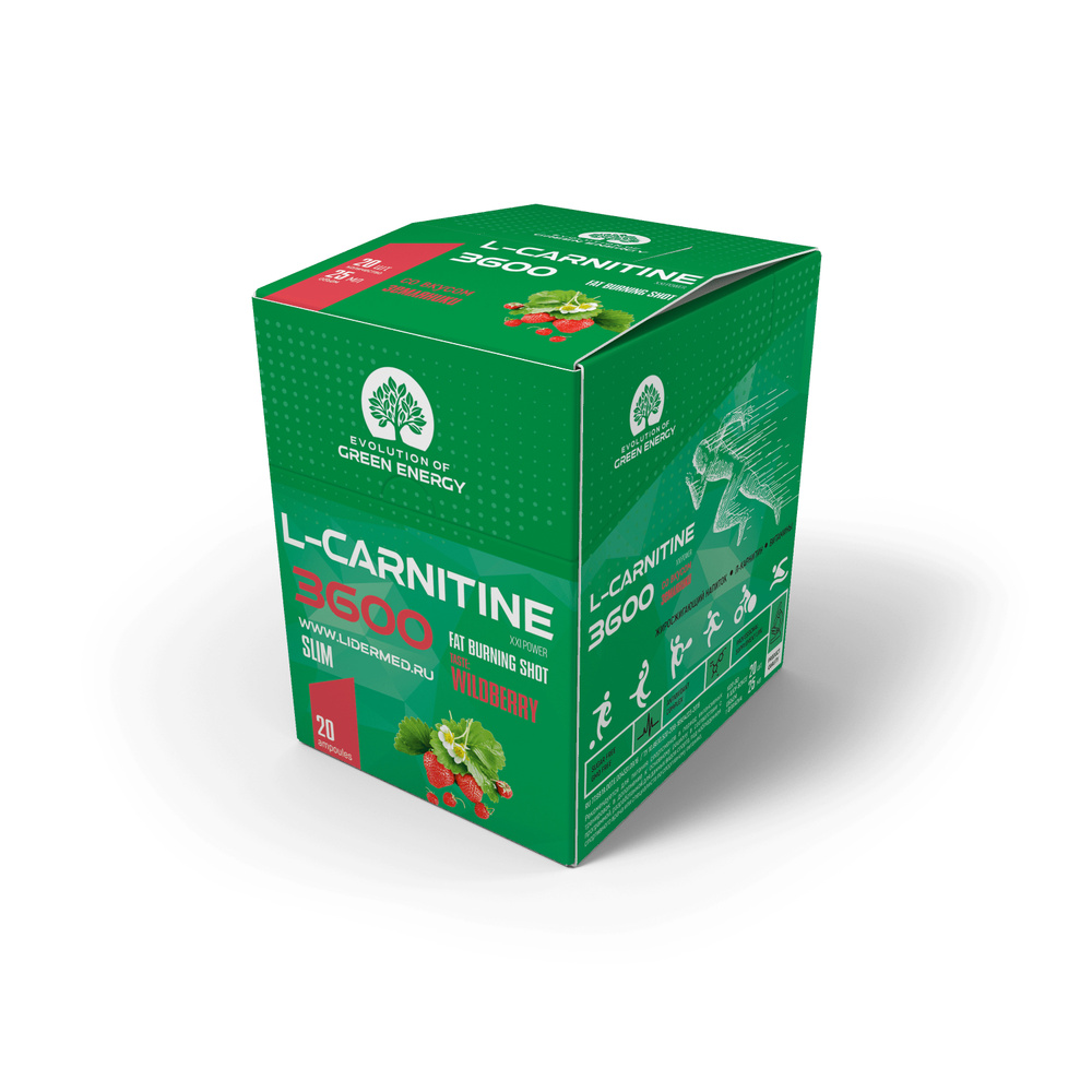 Л-карнитин 3600 для спортсменов 25мл 20шт вкус Земляника Evolution of Green  Energy L-carnitine 3600 купить на OZON по низкой цене (646695425)