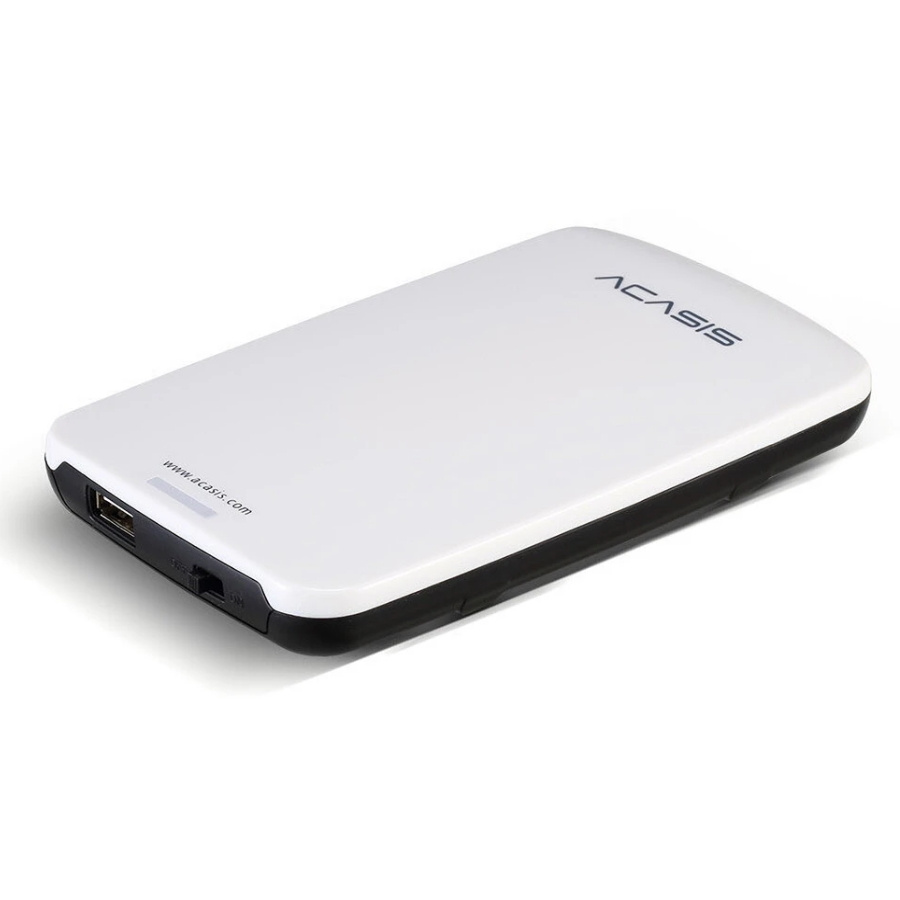 Корпус для внешнего жесткого диска Acasis FA-05U External Hard Drive, 2.5  inches, USB 2.0, Hard Disk enclosure with Cable for 9.5mm SATA HDD 10062TW  - White - купить с доставкой по выгодным