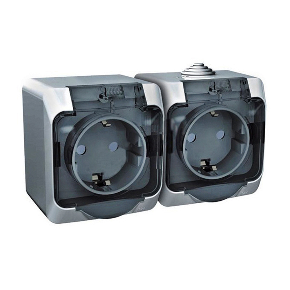 Розетка Schneider Electric Этюд двойная PA16-244C открытая установка ...