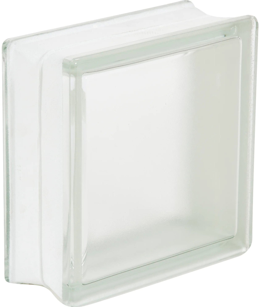 Стеклоблок Богема Арктика бесцветный, размеры 19x19x8 см, прозрачный стеклянный кирпич для применения #1