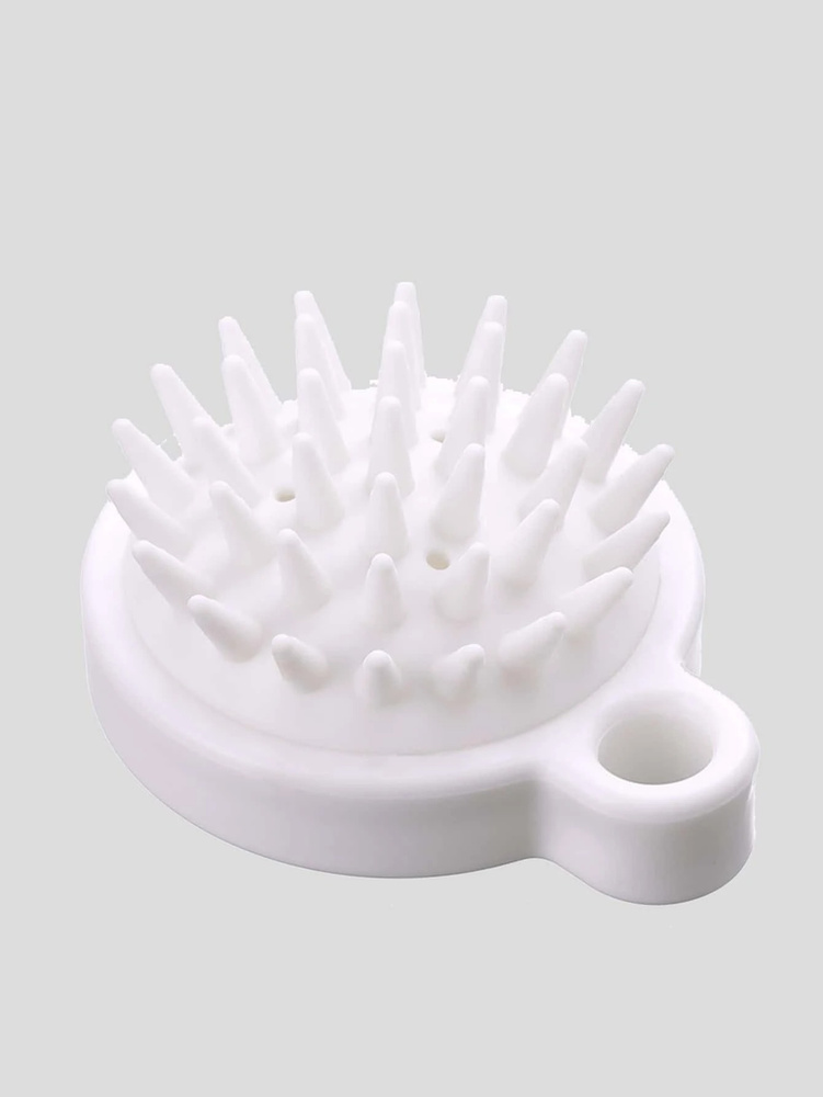 Силиконовая массажная КРУГЛАЯ расческа, щетка для мытья головы, роста и ...