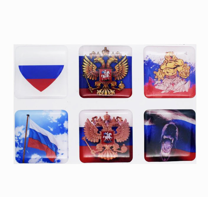 3д стикеры на телефон, Наклейки на телефон 3d флаг, герб России №2 ...