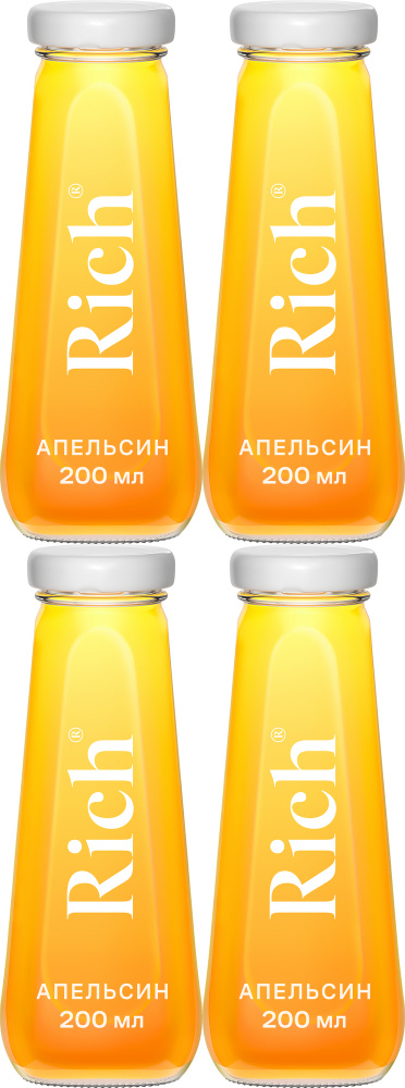 Сок Rich апельсиновый 200 мл в упаковке, комплект: 4 упаковки  #1