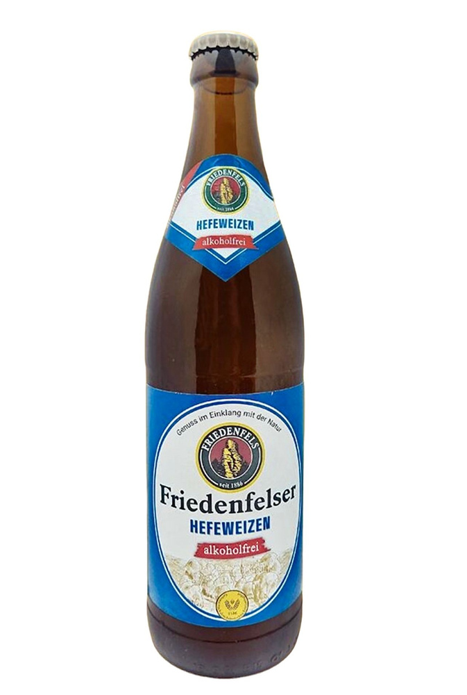 Пиво безалкогольное Friedenfelser Hefeweizen (Фриденфельзер Хефевайцен), 6шт по 0,5л, Германия  #1