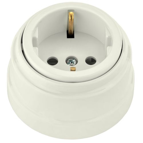 Розетка штепсельная для открытой установки с заземляющим контактом ...