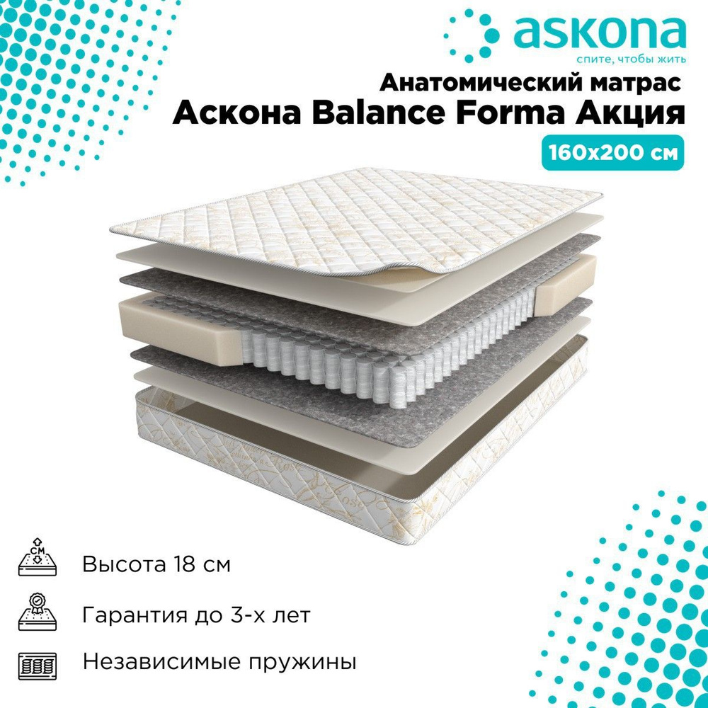 Матрас askona balance forma 160x200