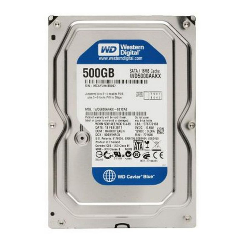 Western Digital 500 ГБ Внутренний жесткий диск (WD5000AAKX)