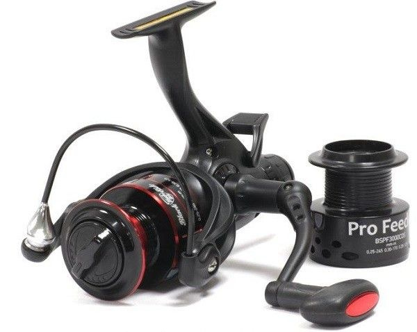 Катушка BLACK SIDE PRO FEEDER, С байтраннером, 4000, Передний + Задний ...
