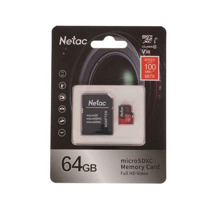 Netac Карта памяти 64 ГБ (NT02P500PRO-064G-R) - купить с доставкой по ...