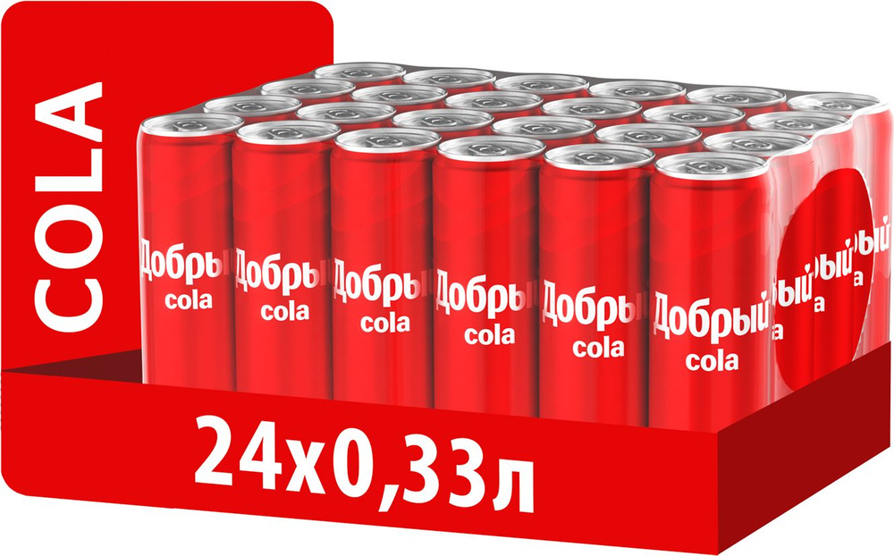 Газированный напиток Добрый Кола, 24 шт х 0,33 л - купить с доставкой ...