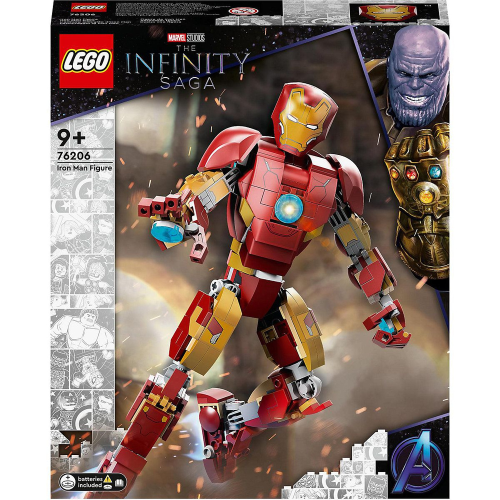 Фигурка Железного Человека Lego Marvel Super Heroes 76206 - купить с  доставкой по выгодным ценам в интернет-магазине OZON (1164786248)