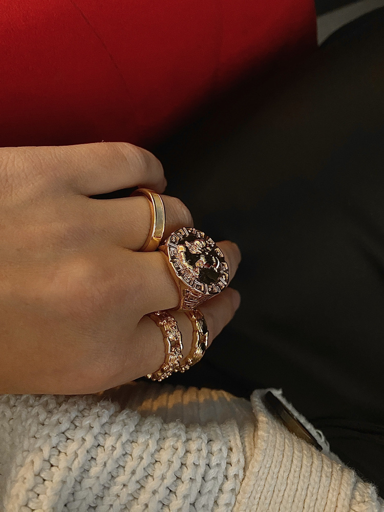 Минималистичное кольцо с вставкой, перстень женский изящный, повседневный - купить с доставкой по выгодным ценам в интернет-магазине OZON (761190543)