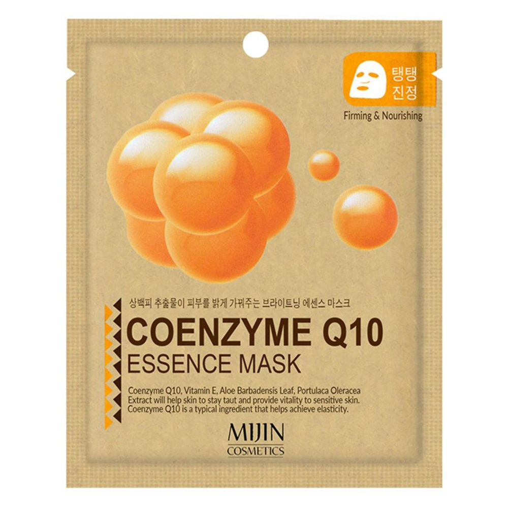 Mijin Тканевые маски для лица с коэнзимом Coenzyme Q10 Essence Mask, 5