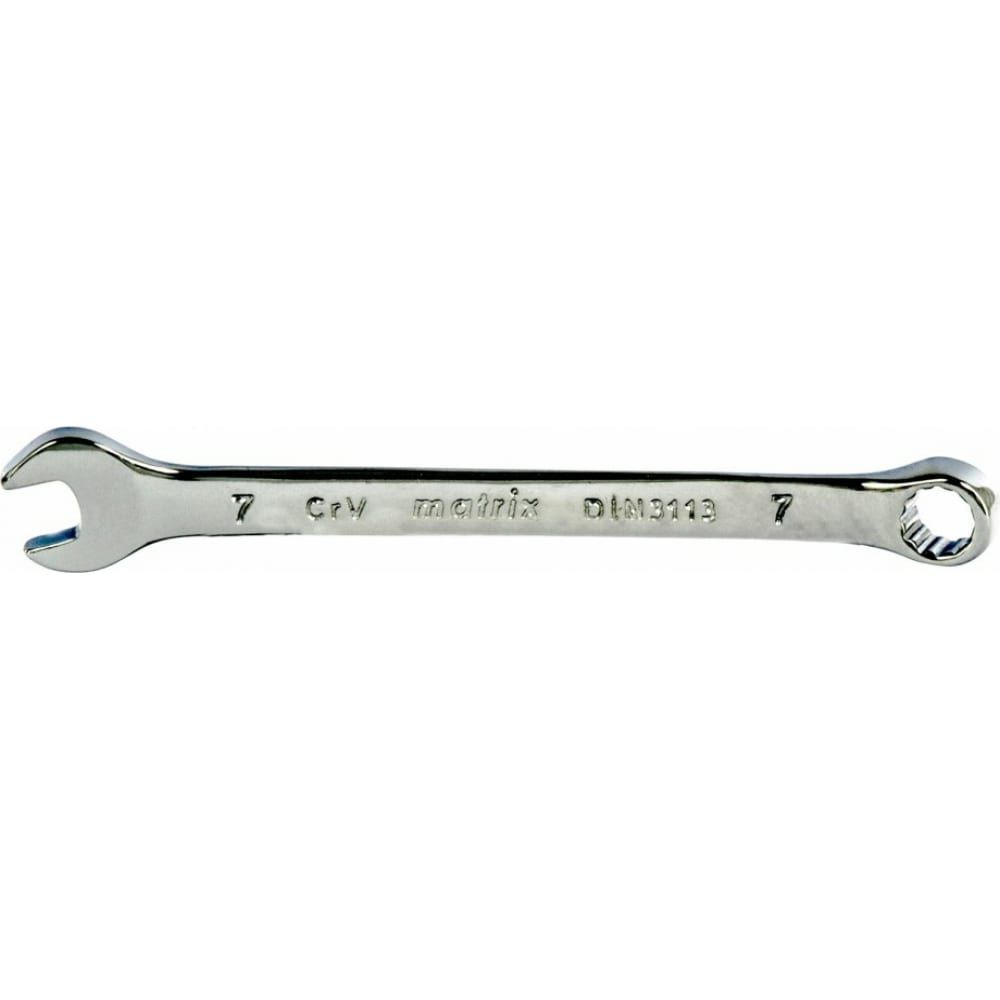 MATRIX Ключ комбинированный, 7 мм, CrV, полированный хром// MATRIX 15151  #1