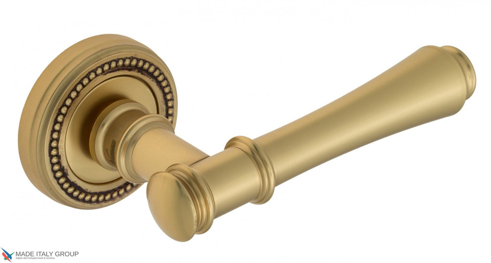 Дверная ручка Venezia CALLISTO D3 французcкое золото + коричневый  #1