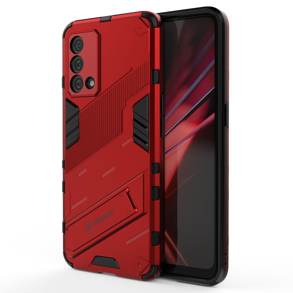 Чехол на Realme GT Master Edition и Oppo K9 / Реалми ГТ Мастер Эдишен  противоударный защитный,красный - купить с доставкой по выгодным ценам в  интернет-магазине OZON (813795212)