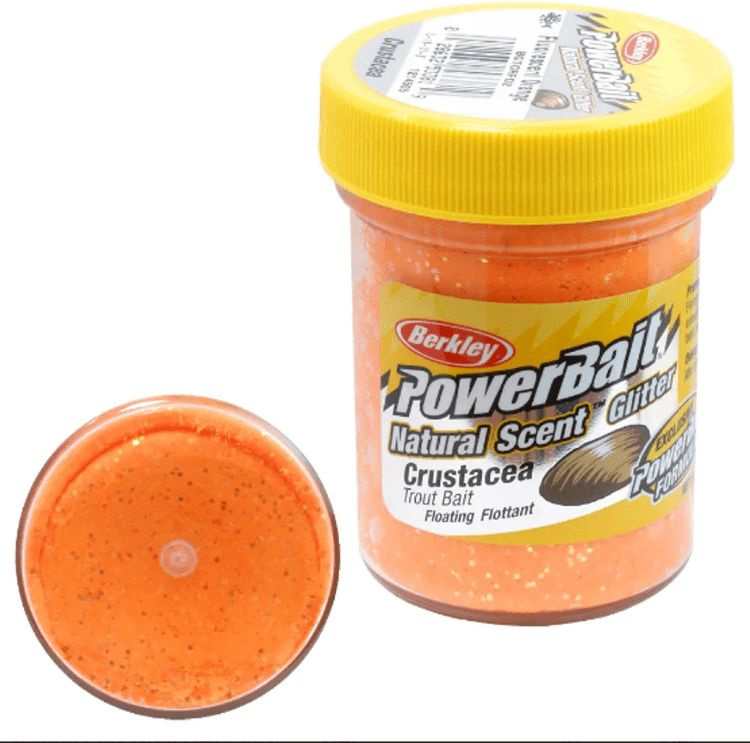 Форелевая паста BERKLEY PowerBait NATURAL SCENT TROUT BAIT, РАКУШКА, 50 гр./1214505/FLUO ORANGE  #1