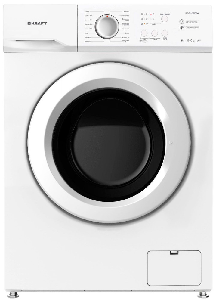 Стиральная машина KRAFT KF-ENC 6105 W, белый - купить по выгодной цене ...