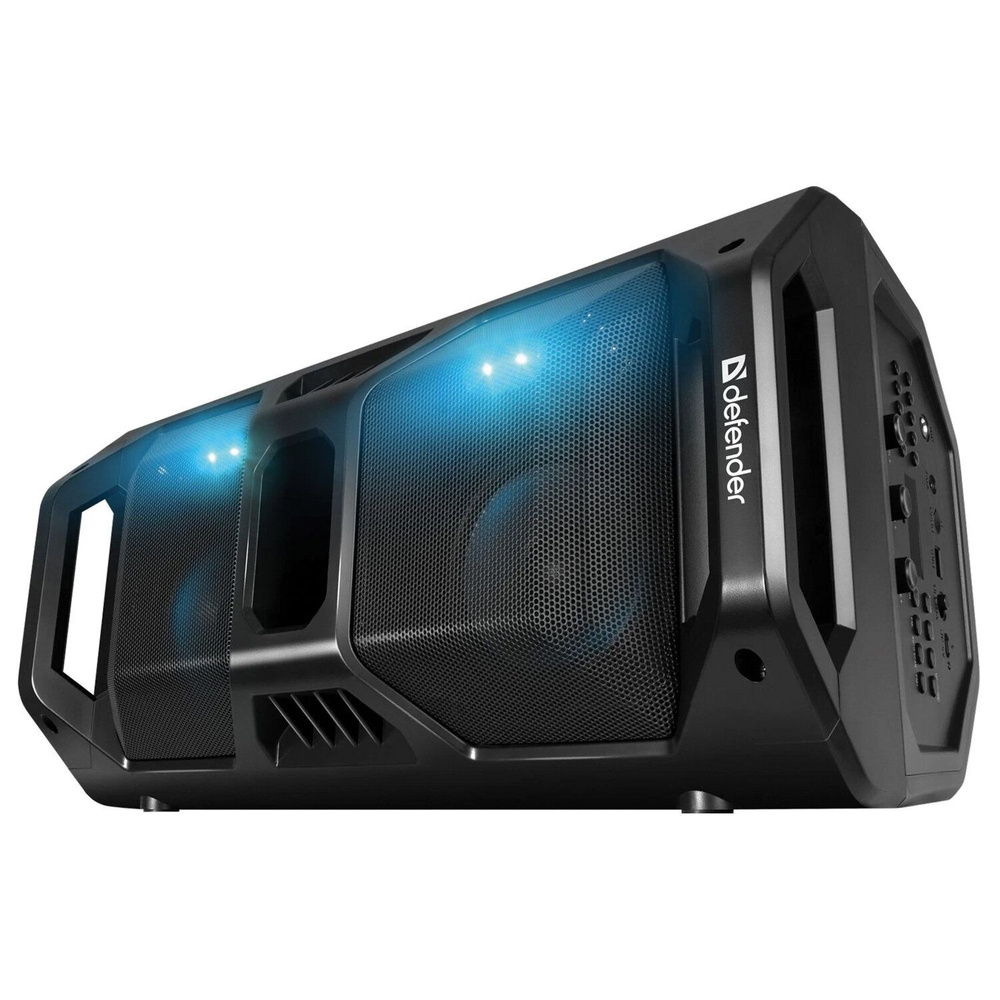 Колонка портативная DEFENDER Rage, 2.0, 50 Вт, Bluetooth, FM-тюнер, microSD, чёрная, 65109  #1