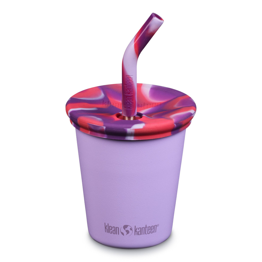 Детский стакан одностенный Klean Kanteen Kid Cup Straw Lid 10oz (296 мл) Crocus Petal с трубочкой  #1