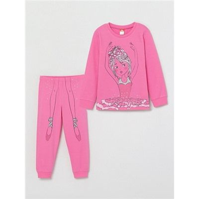 Пижама Девочки Cherubino Хлопок, размер 104 Логотип розовый
