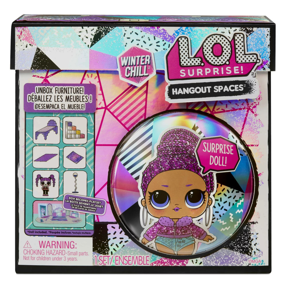 Игровой набор с куклой L.O.L. Surprise! Furniture Winter Chill 5 серия ЛОЛ Фурнитура - Bling Queen  #1