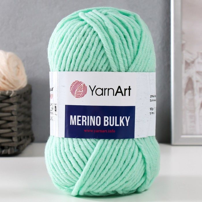 Пряжа для вязания YarnArt "Merino bulky" 25% шерсть 75% акрил 100м/100гр, 841 весна  #1