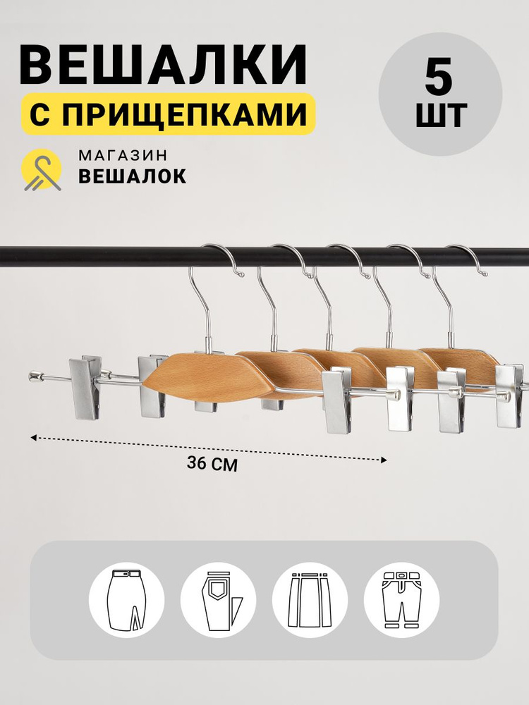 Вешалка металлическая с прищепками