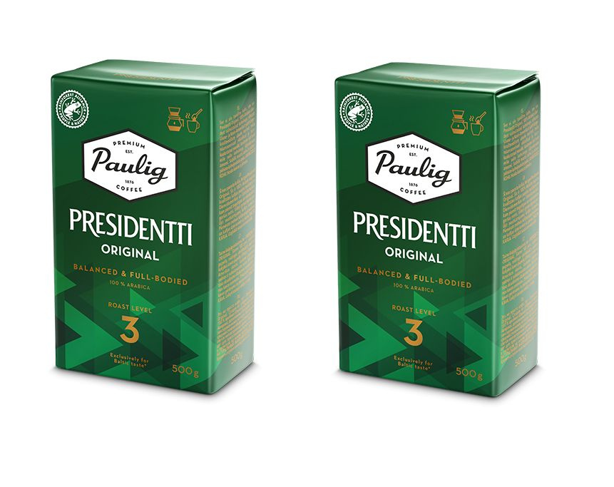 2 упаковки, Кофе молотый Paulig Presidentti Originale #3, 500 гр. #1