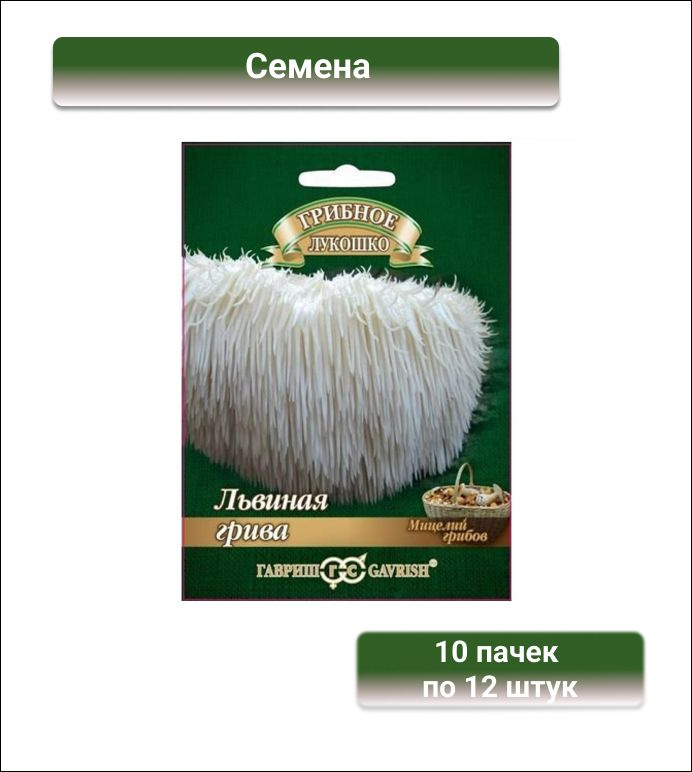 Гавриш Ямабуши Львиная грива на древесной палочке, большой пакет , 10 пачек по 12 штук  #1