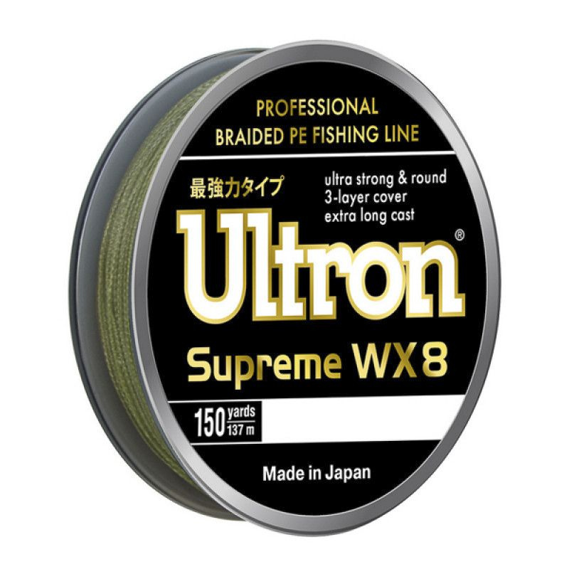 Плетеный шнур ULTRON WX 8 Supreme 0.12 мм/10.0 кг, 137 м, хаки #1