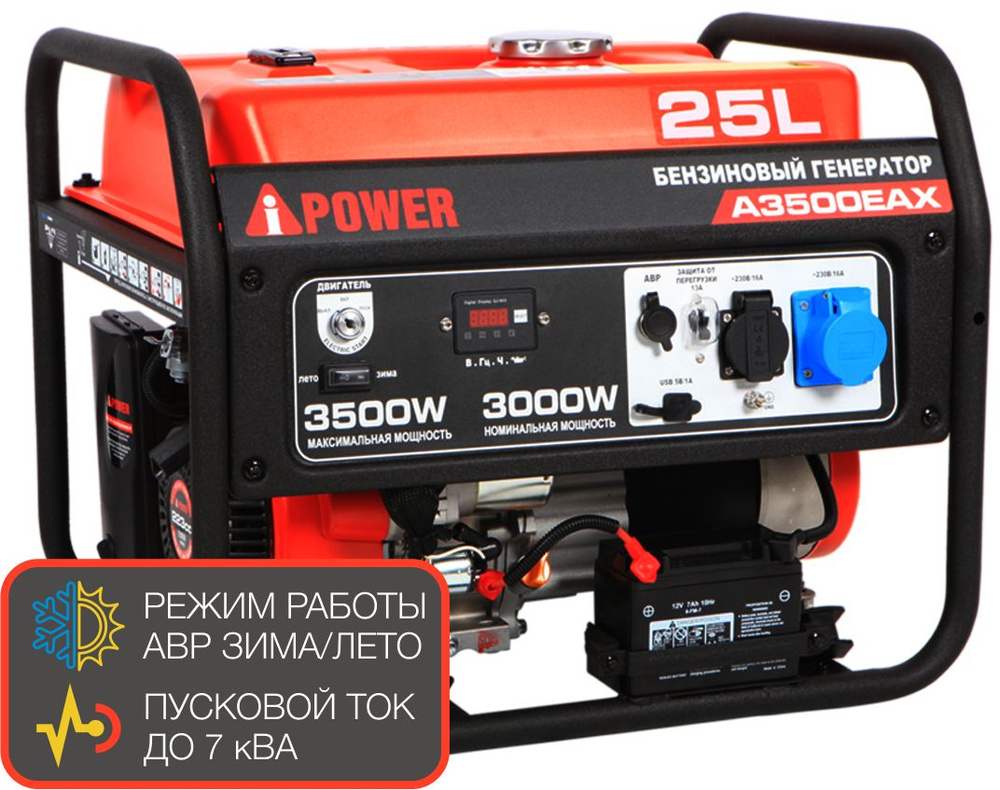 Бензиновый генератор A-iPower A3500EAX