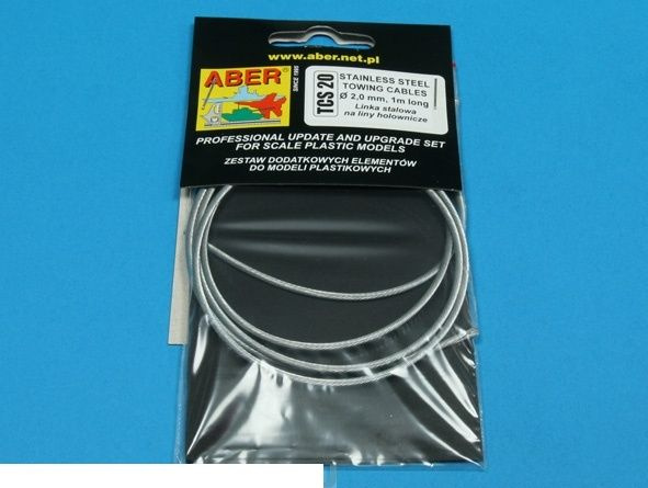 ABER ABR-TCS-20 Дополнения для Stainless Steel Towing Cables ?2,0mm, 1 m long для #1