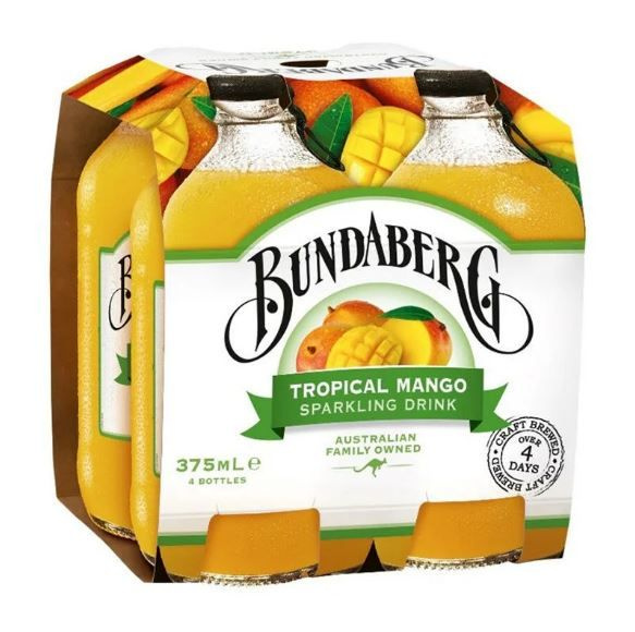 Напиток газированный Bundaberg Tropical Mango / Бандаберг Тропический Манго, 375 мл * 4 шт, Австралия #1