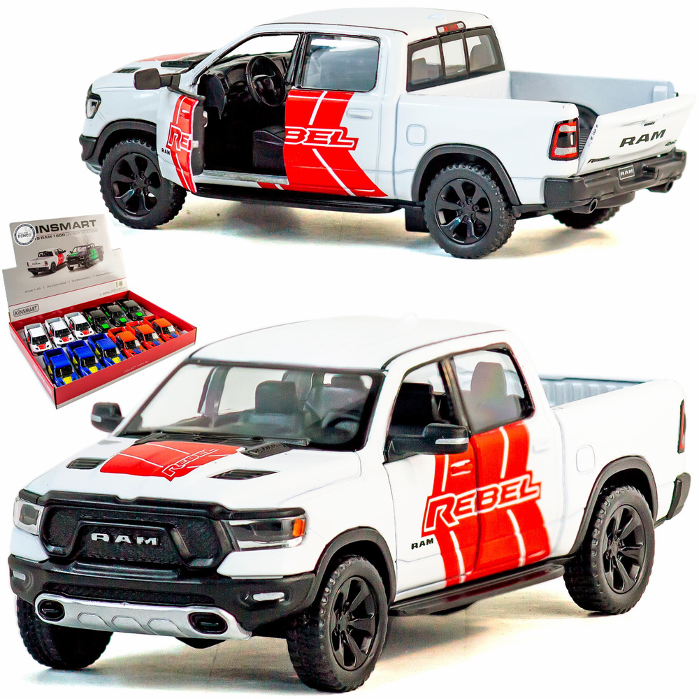 Машинка игрушка металлическая 1:46 2019 Dodge RAM 1500 Livery Edition (Додж  Рам), 12,5 см., детская, инерционная / Белый - купить с доставкой по  выгодным ценам в интернет-магазине OZON (697695089)