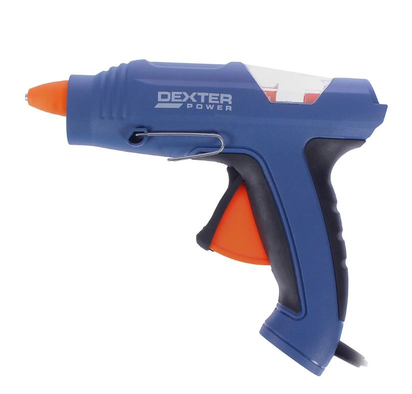 Пистолет клеевой Dexter Power, 200 Вт, для стержней 11 мм, комплект 12 ...