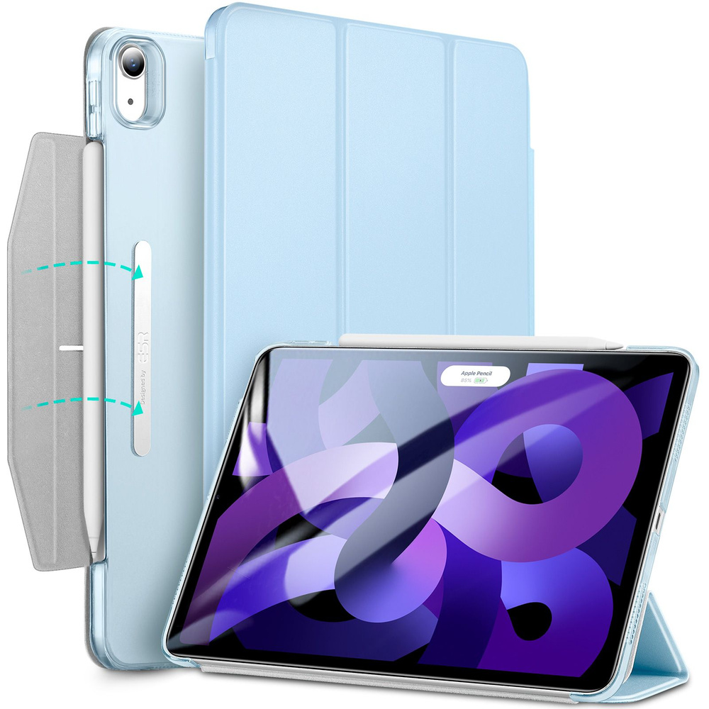 Чехол книжка ESR Ascend Trifold Case для iPad Air 4 (2020) / Air 5 (2022) Light Blue, голубой  #1