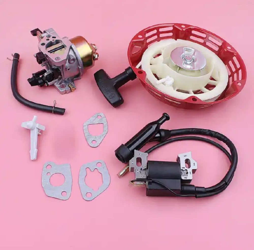 КОМПЛЕКТ: Карбюратор, Прокладки, Шланг топливный, Стартер, Катушка ...