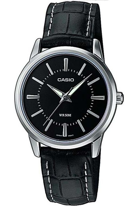 Кварцевые женские наручные часы Casio Collection LTP-1303L-1A на кожаном ремешке  #1