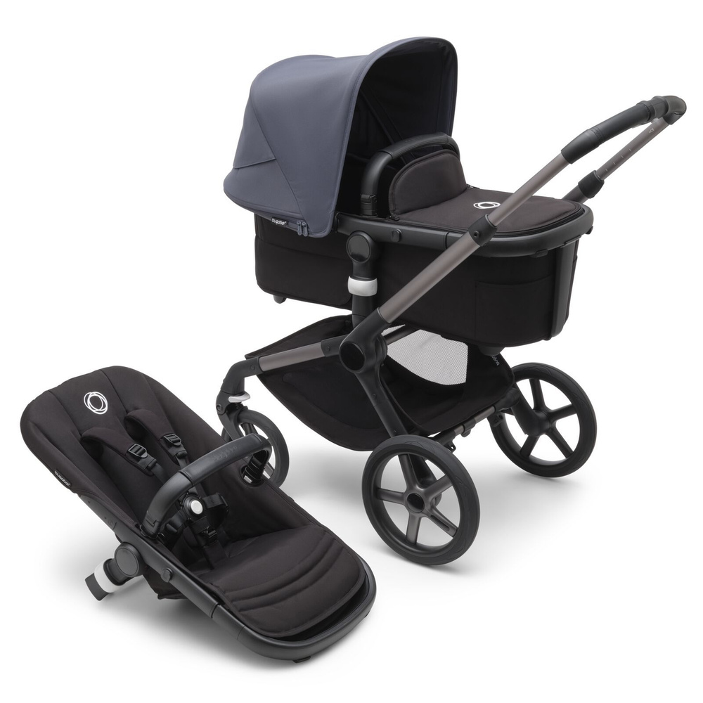 Коляска-трансформер Bugaboo Fox 5 Graphite / midnight black/ Stormy blue #1