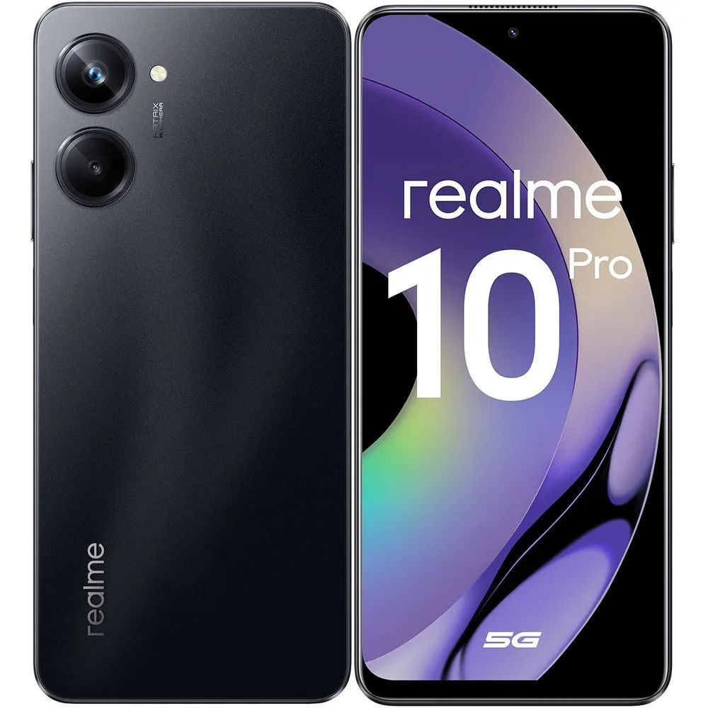 realme Смартфон 10Pro поддерживает русский 8/256 ГБ, черный