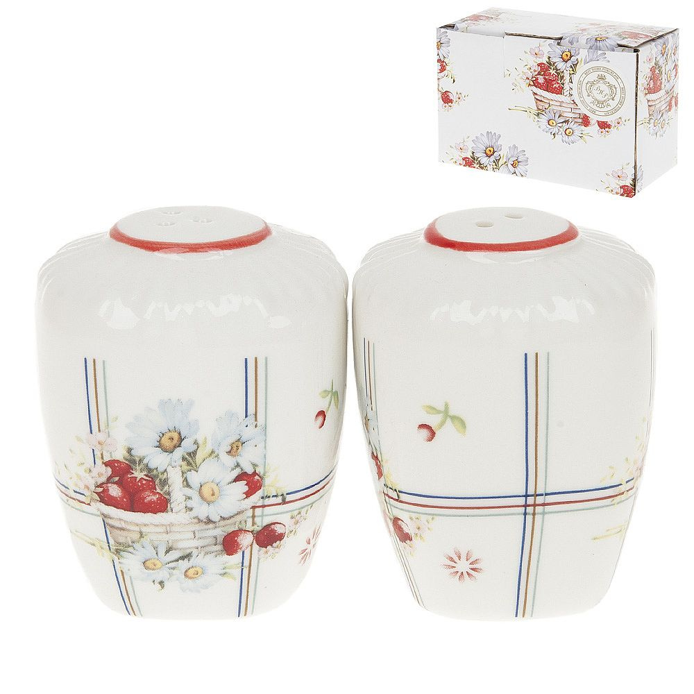 Набор для специй / солонка и перечница / Лукошко, Best Home Porcelain, 6,5 см  #1