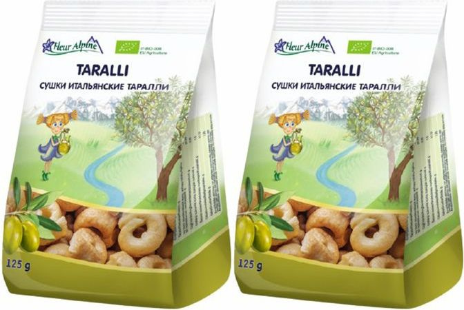 Сушки Fleur Alpine Таралли итальянские на оливковом масле, комплект: 2 упаковки по 125 г  #1