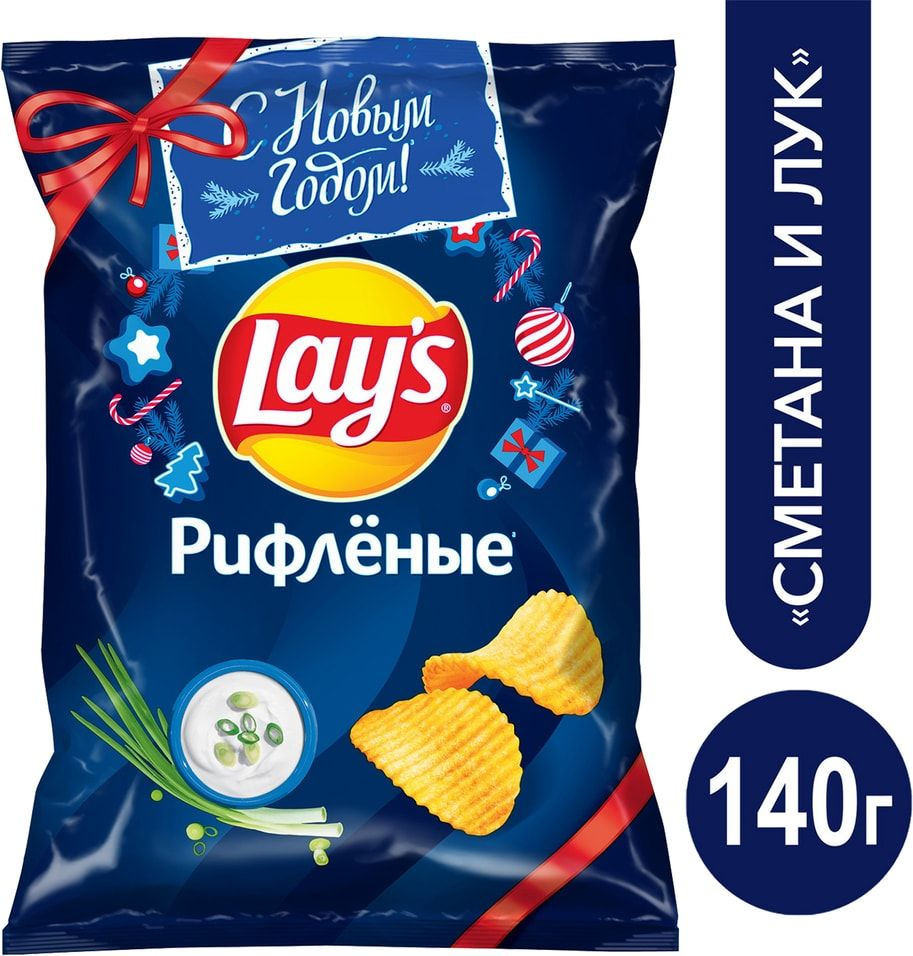 Чипсы Lays Сметана и Лук 140г - купить с доставкой по выгодным ценам в ...