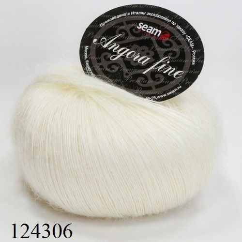 Пряжа Seam Angora fine 124306 Сеам Ангора фине, 50% мохер 50% нейлон, 50 г, 300 м, 1 моток  #1