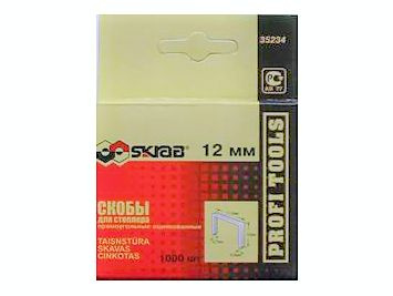 Скобы для степлера 12 мм оцинкованные 1000 шт SKRAB 35234 #1